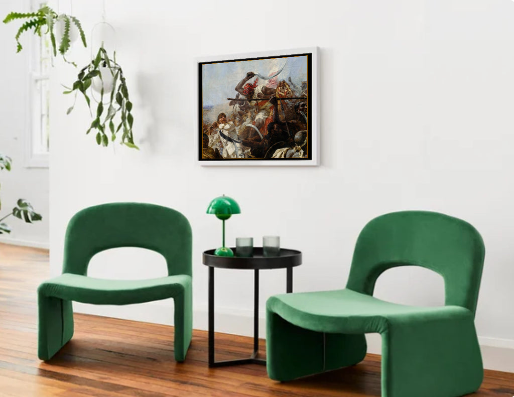 Battle of Dogali 1887 Fine Art Print. Tigrayan Warriors led by General Ras Alula Engida against Italian forces, Premium Framed Historical Wall Art